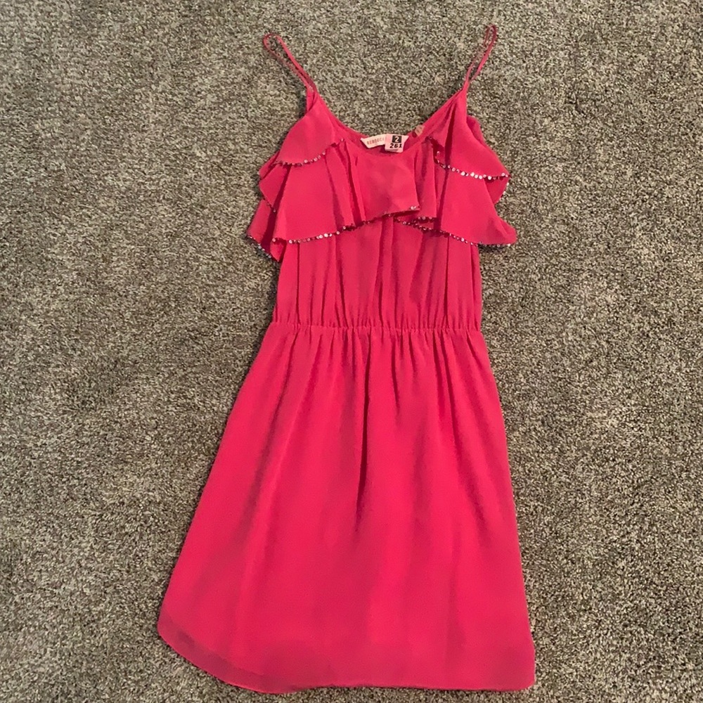 Rebecca Taylor Hot Pink Ruffle Dress